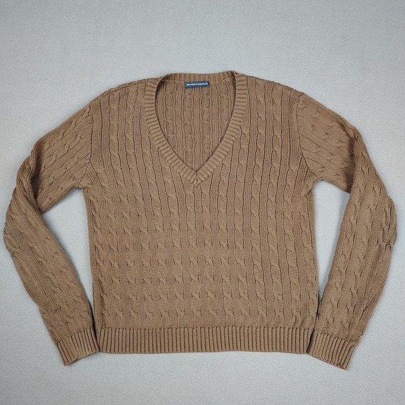 Brandy Melville Cable Knit Sweater Women OS (Medium) Brown Preppy Academia - Picture 10 of 10